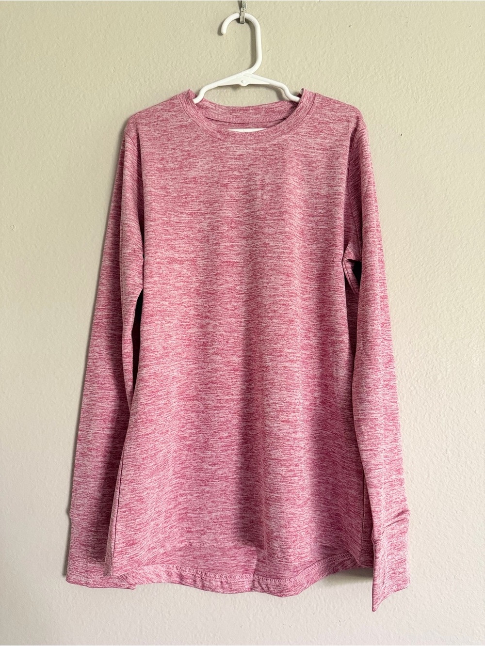 Liberty Pro Girls Heathered Pink Long Sleeve Crewneck Shirt